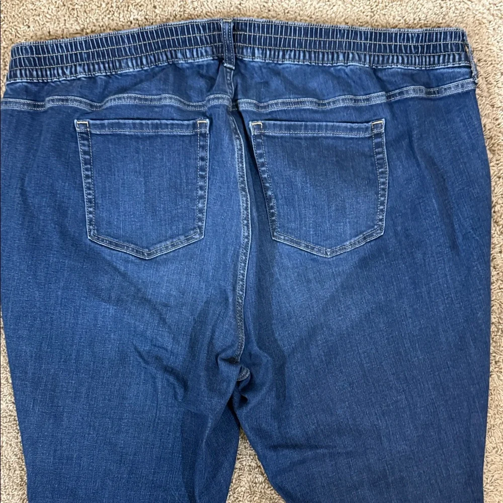 Torrid Dark Blue Pull-On Boyfriend Straight Super Soft Mid-Rise Jean SKU0880 - Picture 13 of 15